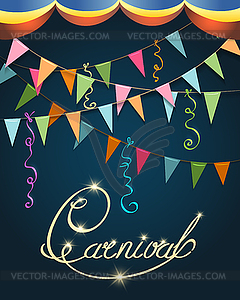 Carnival Poster Festive Design - vector image