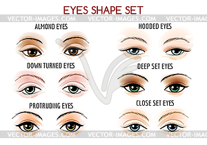 Eyes Shape Set - vector clipart