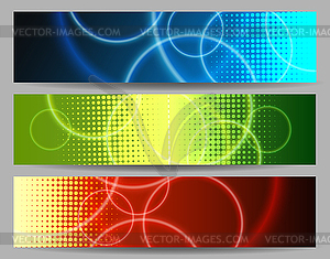 Abstract Colorful Banner Set - vector image