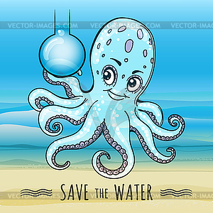 Save Water - vector clipart