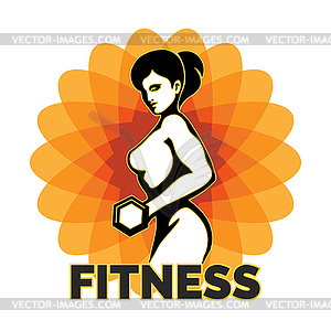 Fitness Club Creative Emblem - vector image