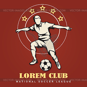 Soccer Club Retro Emblem - vector image