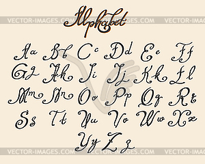 Handwritten Alphabet - vector clipart / vector image