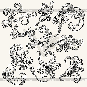 victorian swirl clipart