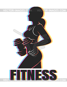 Colorful Fitness Emblem - vector clipart