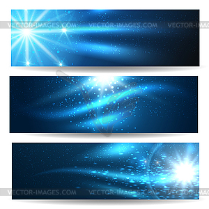 Star Space Banner Set - vector clipart