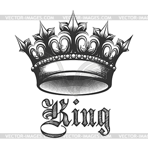 Король корону - стоковый векторный клипарт