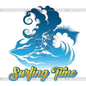 Surfing Time - vector image