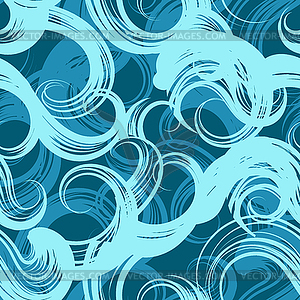 Abstract Waves Seamless Pattern - vector clipart