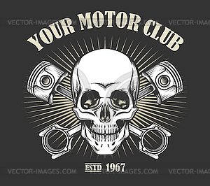 Vintage Motorcycle Club Emblem - vector clipart