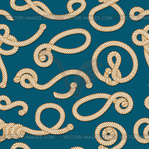 Marine ropes seamless pattern - vector image