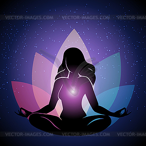 puple yoga lotus clip art