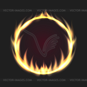 Abstract Ring of Fire Flame. illustra - vector clipart