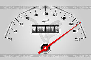 Car Speedometer Dashboard.  - color vector clipart