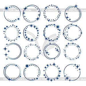 Stardust Circle Frame Set - vector image