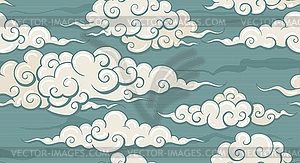 Eastern Seamless Cloud Pattern - vector clipart / vector image