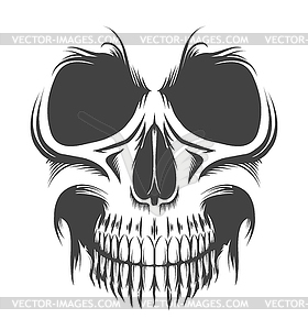 Skull Portrait Tattoo - vector clip art