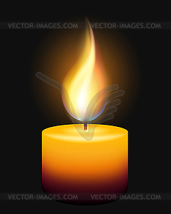 Burning Candle - vector image
