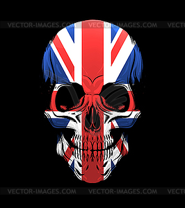 United Kingdom Flag Skull - vector clip art