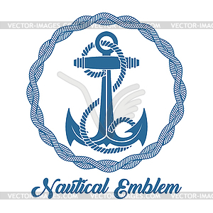 Sea Anchor Retro Emblem - vector clip art