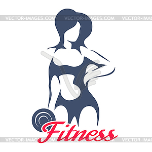 Fitness Emblem or Logo Design - vector image