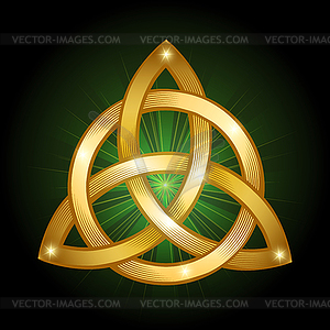 Celtic Trinity Golden Knot - vector clip art