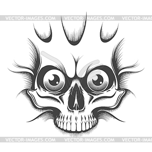 Human Skull Design Template - vector clipart