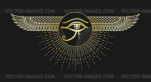 Ancient Egyptian Symbol Eye of Horus Emblem - vector EPS clipart