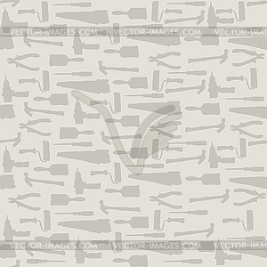 Background made of silhouettes of construction tools - vector clip art
