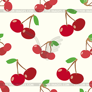 Ornament with berries cherries - vector clip art