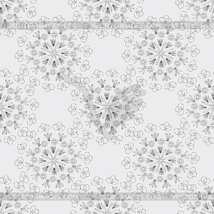 Pattern of abstract flowers - vector clipart