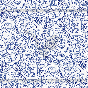 Pattern of contours of letters - vector clipart