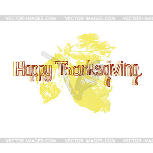 Congratulations on Day of thanksgiving - vector image
