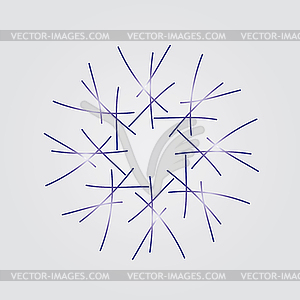 Snowflake on grey background - vector image