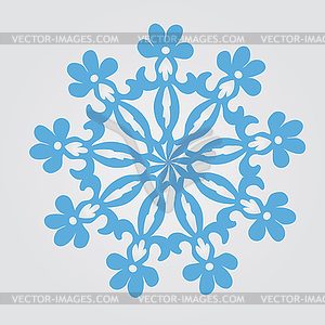 Snowflakes on gray background - vector image