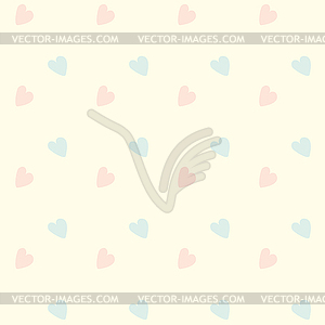 Pattern of multicolored hearts - vector clipart