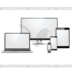 Modern Electronic Devices Set - vector image