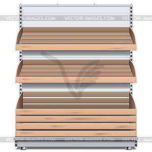 Supermarket Bread Shelf - vector clipart