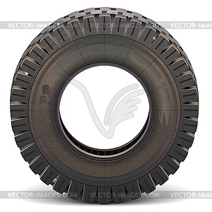 Old Truck Tire - vector image