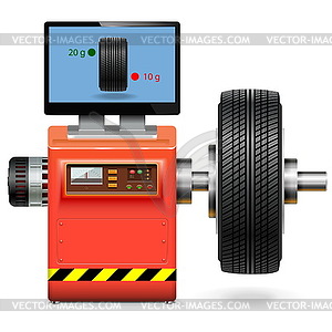 Balancing Wheel Service - vector image