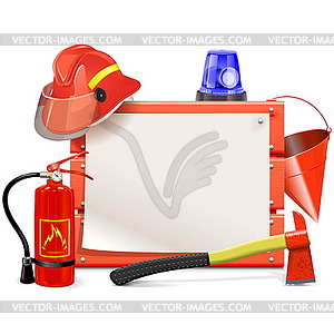 Firefighter Board - vector clipart