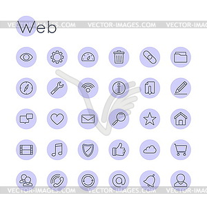 Round Web Icons - vector clipart