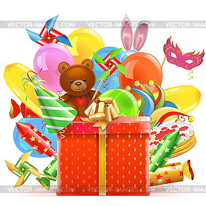 Celebration Concept with Gift - vector image