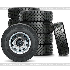 Truck Tires - stock vector clipart