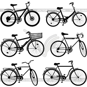 Bicycle Pictogram Set  - vector clipart