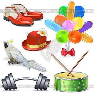 Circus Icons Set  - vector image