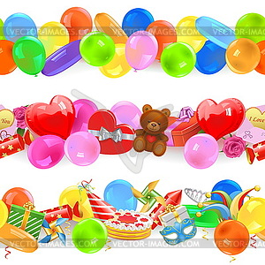 Festive Borders Set - vector image