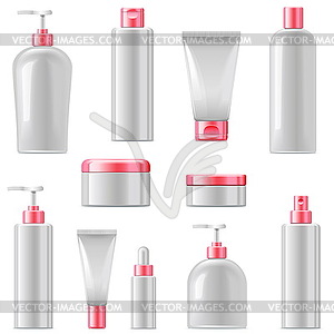 Cosmetic Packaging Icons - vector image