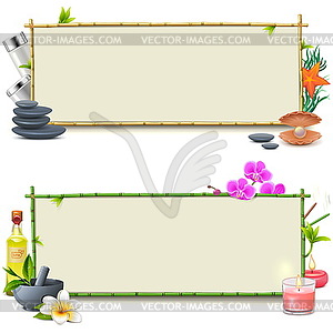 Bamboo SPA Boards - vector clipart