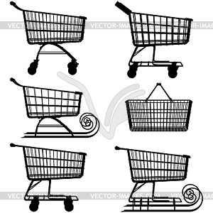 Супермаркет Корзина Пиктограмма - векторное изображение EPS